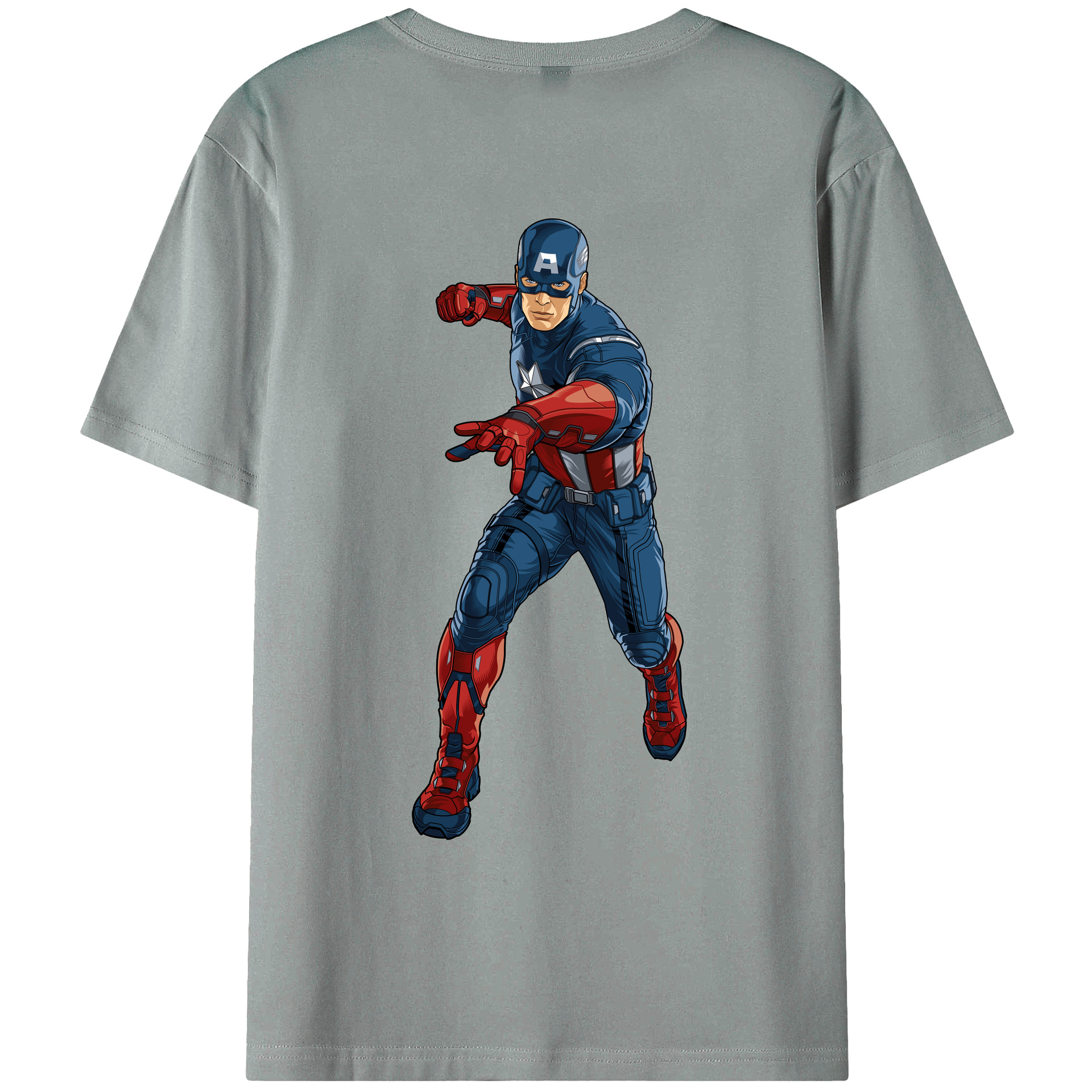 （画像用） アベンジャーズ The Avengers 綿100％ メンズ半袖Tシャツ（バックプリント） 通気性